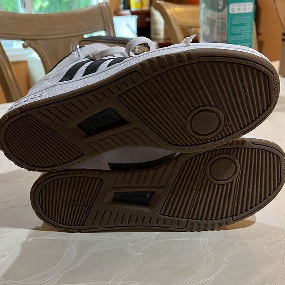 ADIDAS MENS POST MOVE MID TOP white leather SNEAKERS - Picture 5 of 5